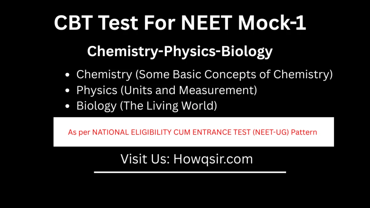 CBT Test For NEET Mock-1